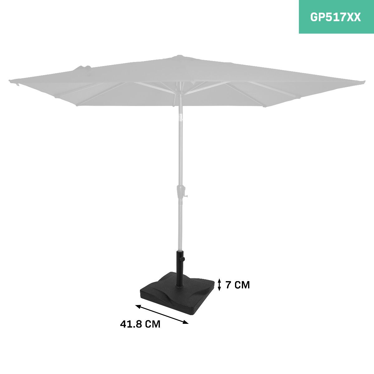 Vonroc 20 kg quadratischer Sonnenschirmfuß