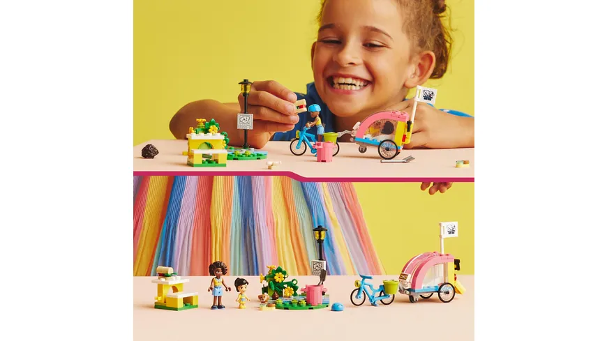 LEGO Friends 41738 Hunde-Rettungsfahrrad, Tier-Spielzeug mit Welpe