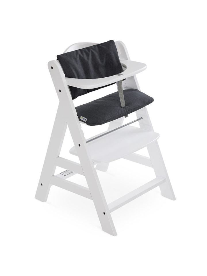 Hauck Hochstuhlauflage Deluxe - Melange Charcoal in schwarz günstig kaufen onesize