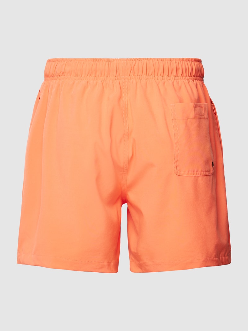 Badehose mit Reißverschlusstasche in koralle