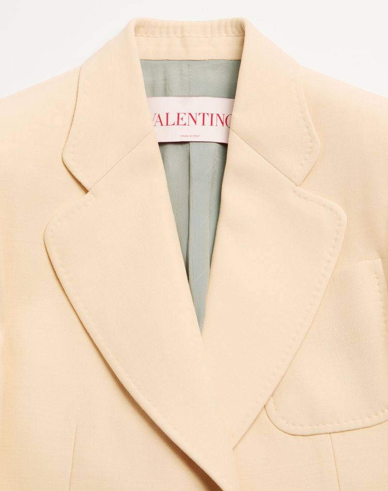 Blazer de crepe de alta costura