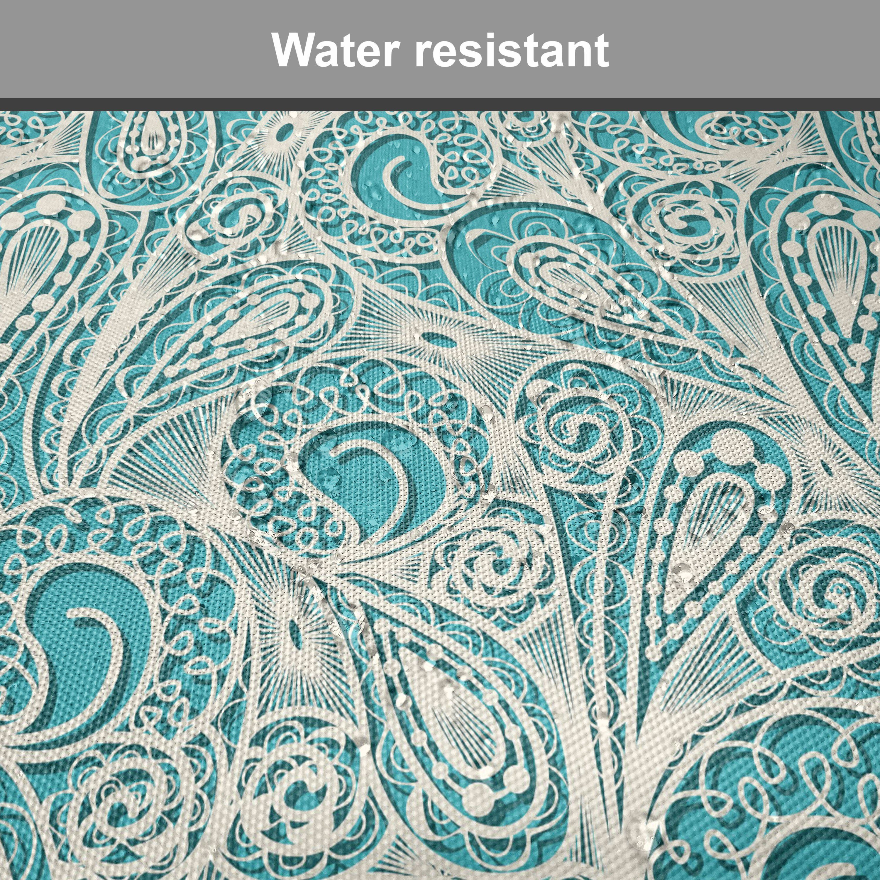 Abakuhaus Stuhlkissen Dekoratives wasserfestes Kissen mit Riemen für Küchensitze, Teal Romantisches Spitze-Muster
