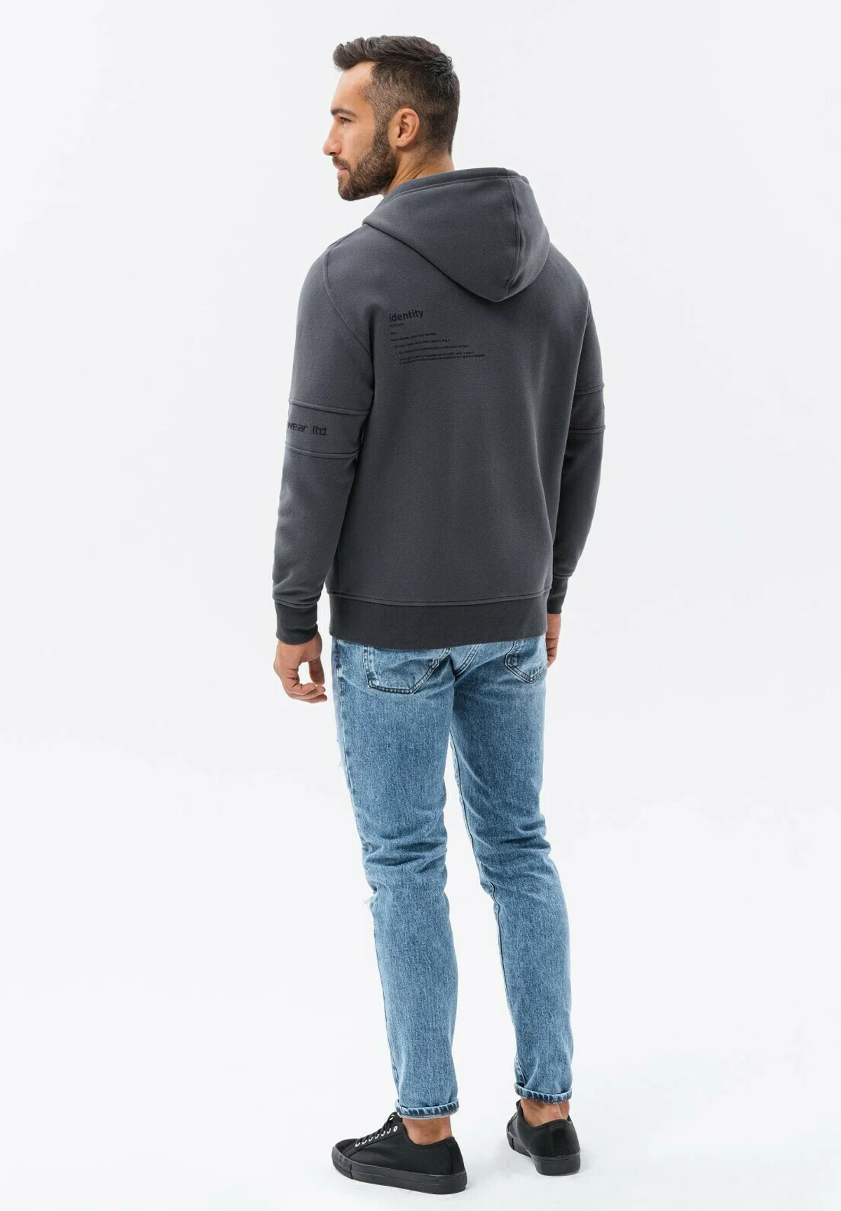 Sudadera con cremallera y estampados ombré