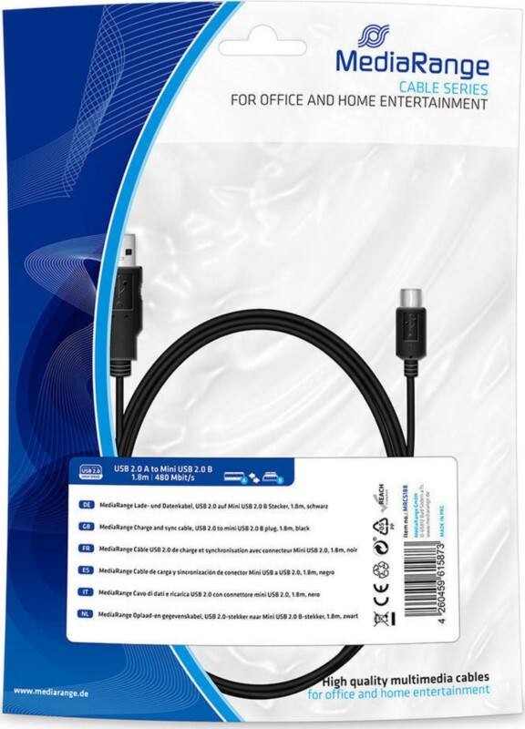 MediaRange Kabel MRCS188 Schwarz