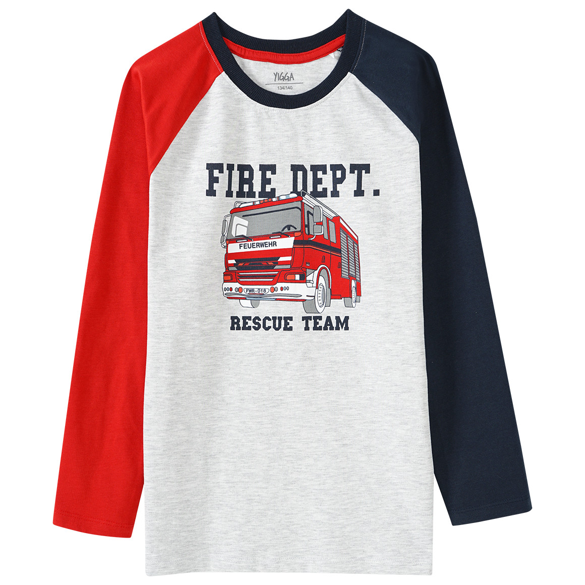 Jungen Schlafanzug mit Feuerwehr-Print