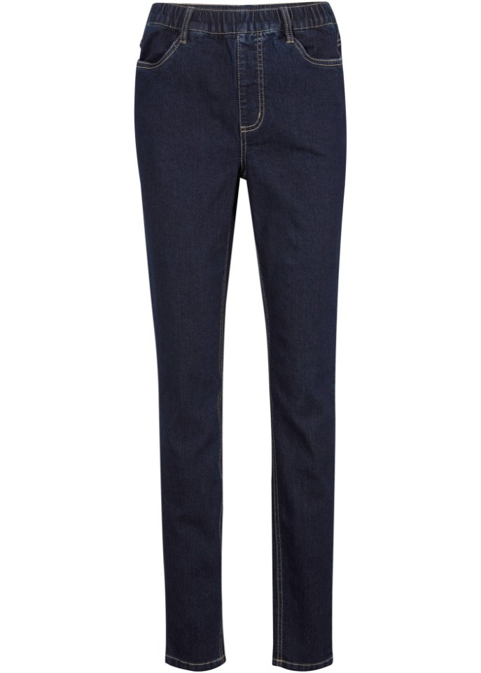 High-Waist-Stretch-Jeggings mit breitem Bequembund