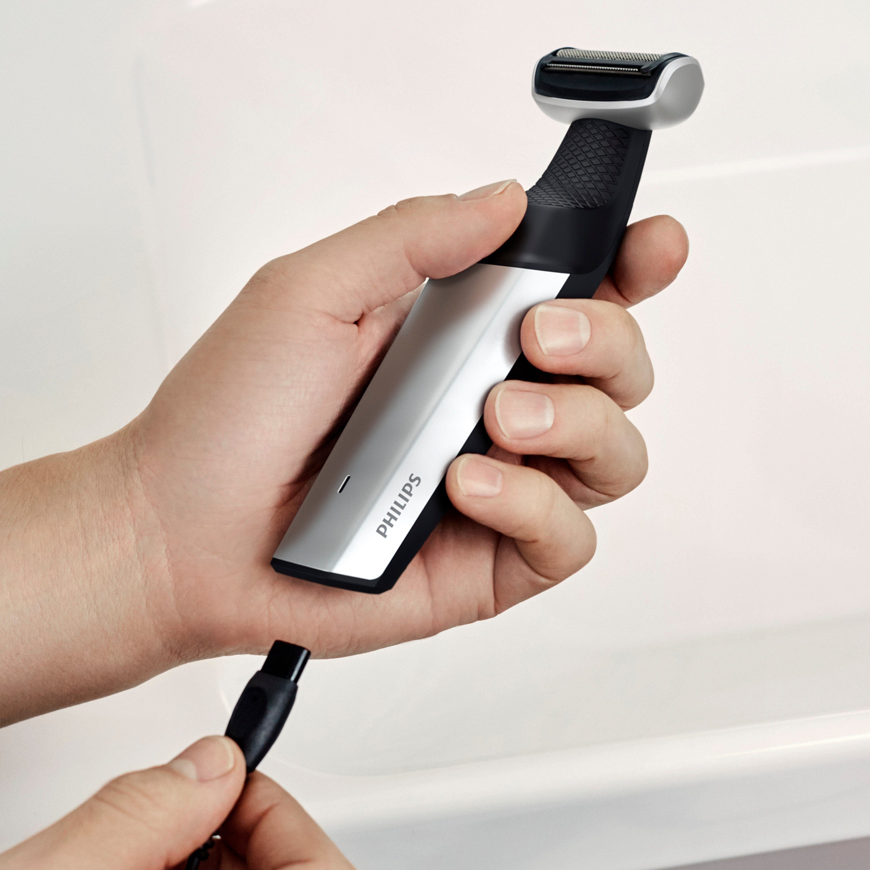 Philips Elektrokörperrasierer Series 5000 BG5020/15, Aufsätze: 3, Langhaartrimmer, Bodygroom mit 3 Trimmaufsätzen