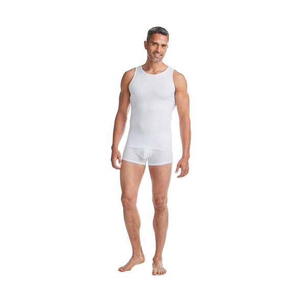 Tanktops, weiß/schwarz/grau, 3er Set