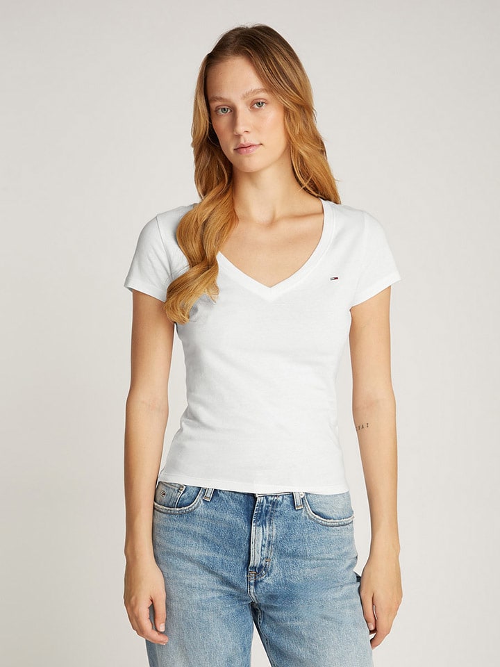 TOMMY JEANS Shirt in Weiß günstig kaufen