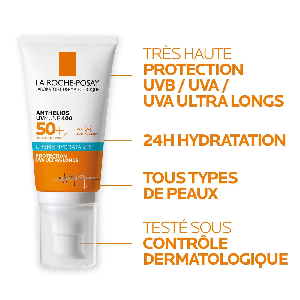La Roche-Posay Anthelios Crème solaire hydratante avec parfum Très haute protection SPF 50+