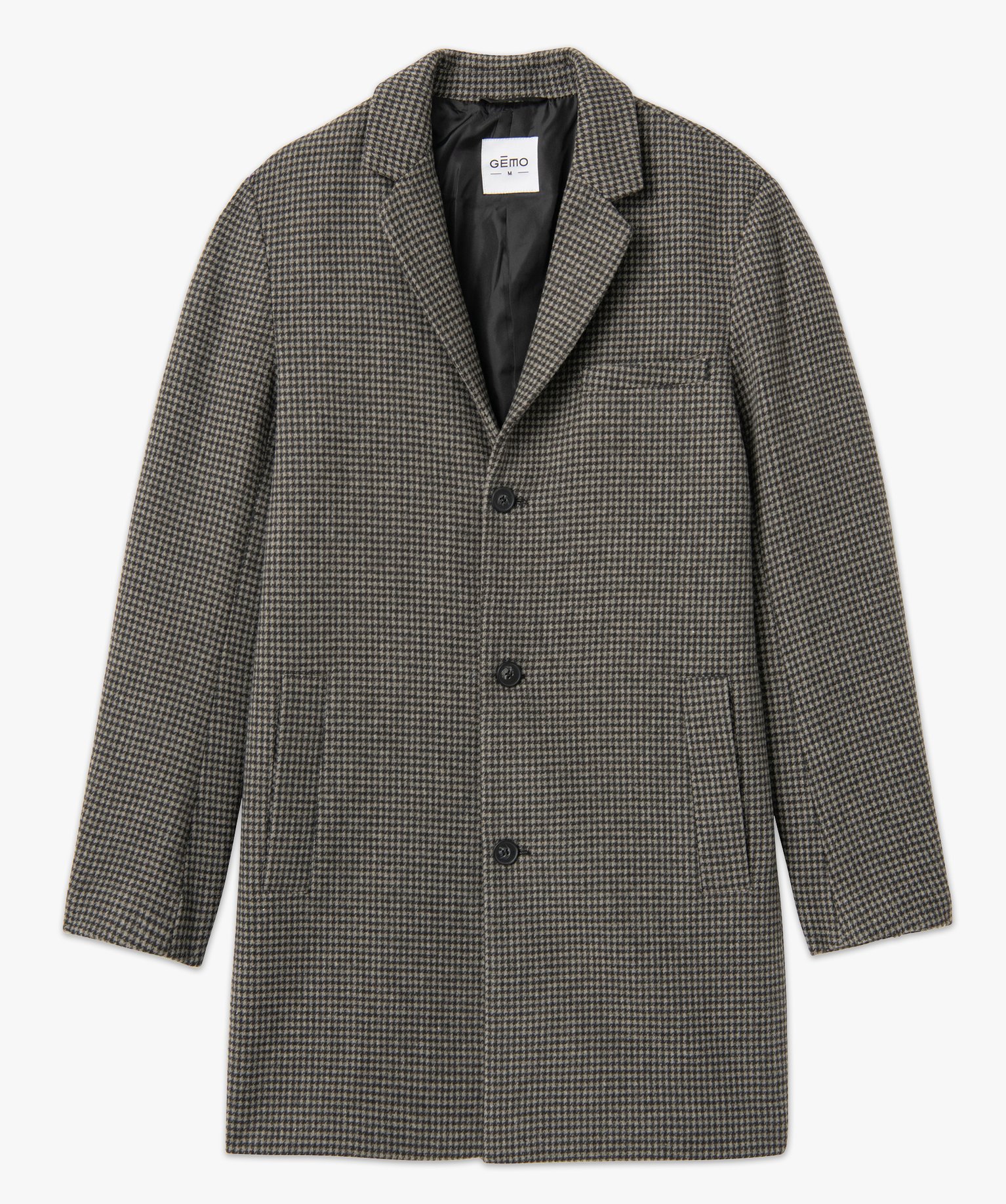 Manteau homme court fermeture 3 boutons gris | GEMO