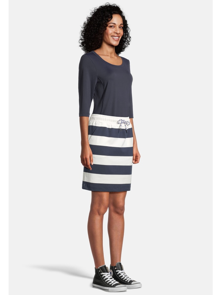Salzhaut Knielanger Rock (Midi) PASTÜRSCHE in Navy Offwhite günstig kaufen