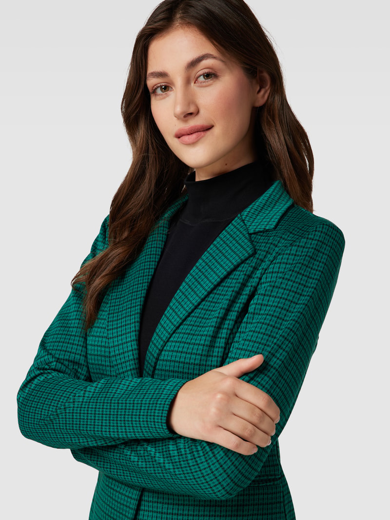 Blazer mit Karomuster Modell 'Kate' in grün