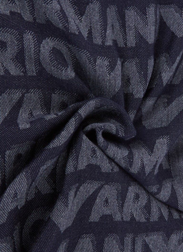 Sciarpa Emporio Armani con logo stampato, 90 x 90 cm