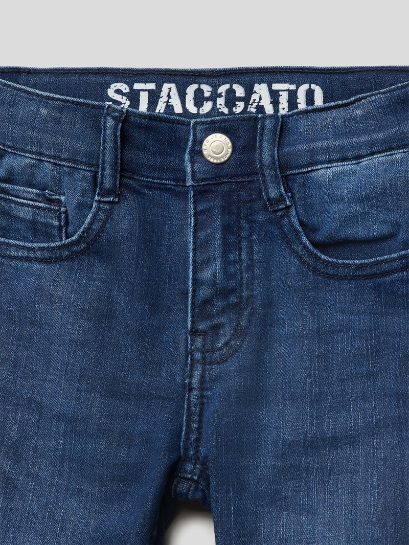 Slim Fit Jeans im 5-Pocket-Design in blau