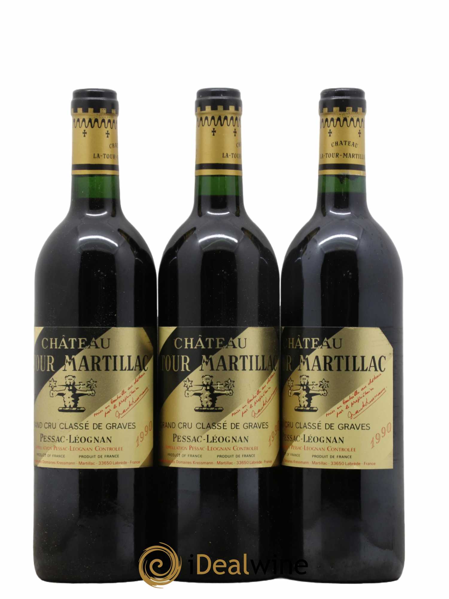 Château Latour-Martillac Cru Classé de Graves  1990 - Lot de 12 Bouteilles