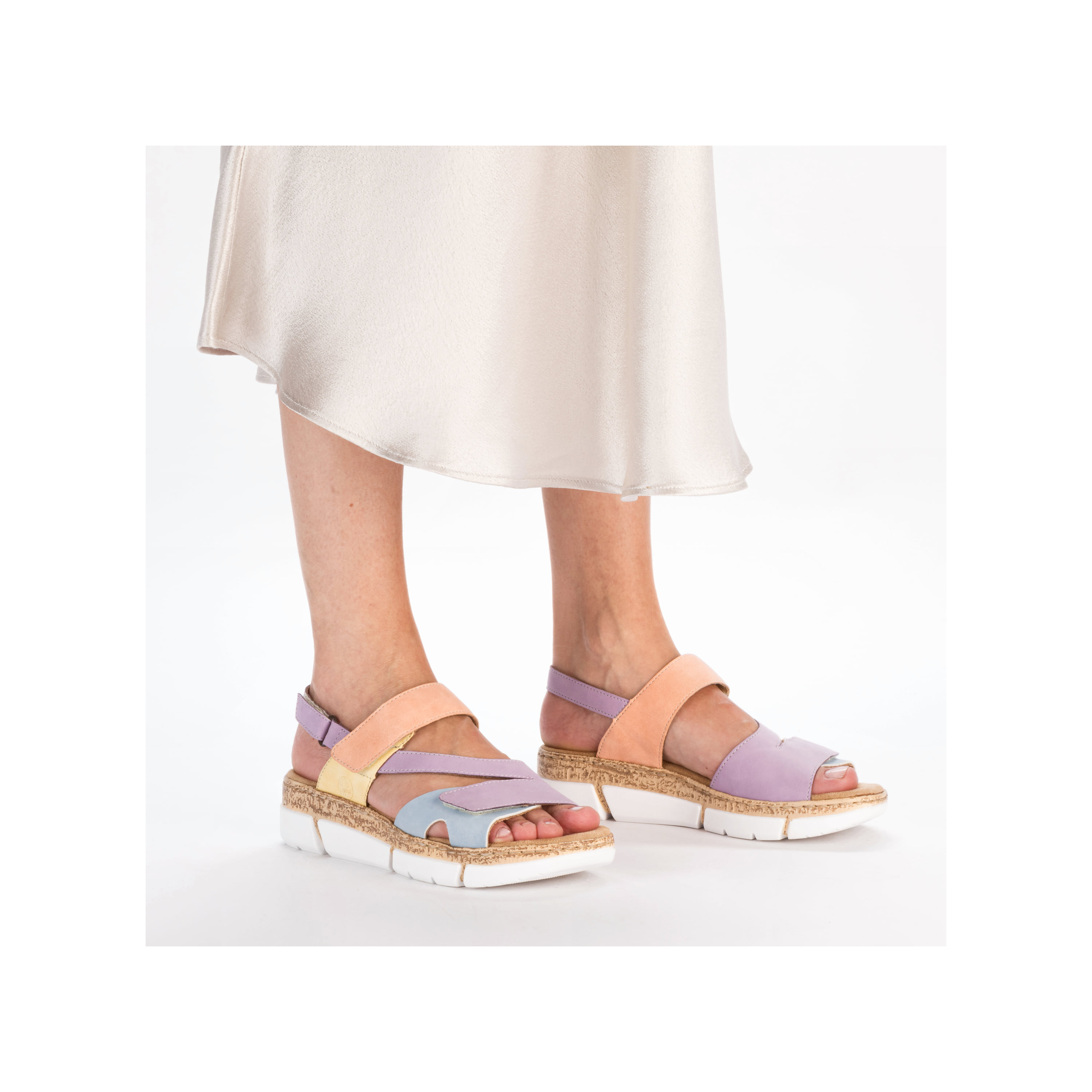Rieker Damen Riemchensandalen hellbeige