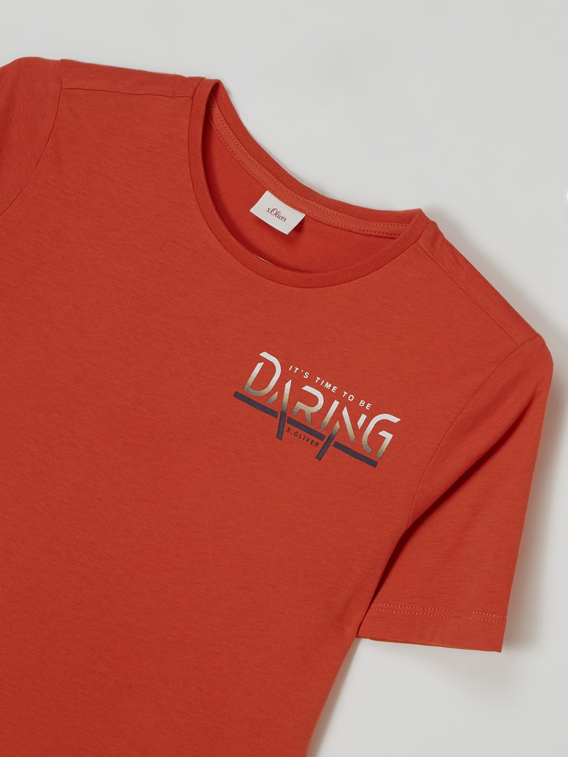 T-Shirt aus Baumwolle in orange