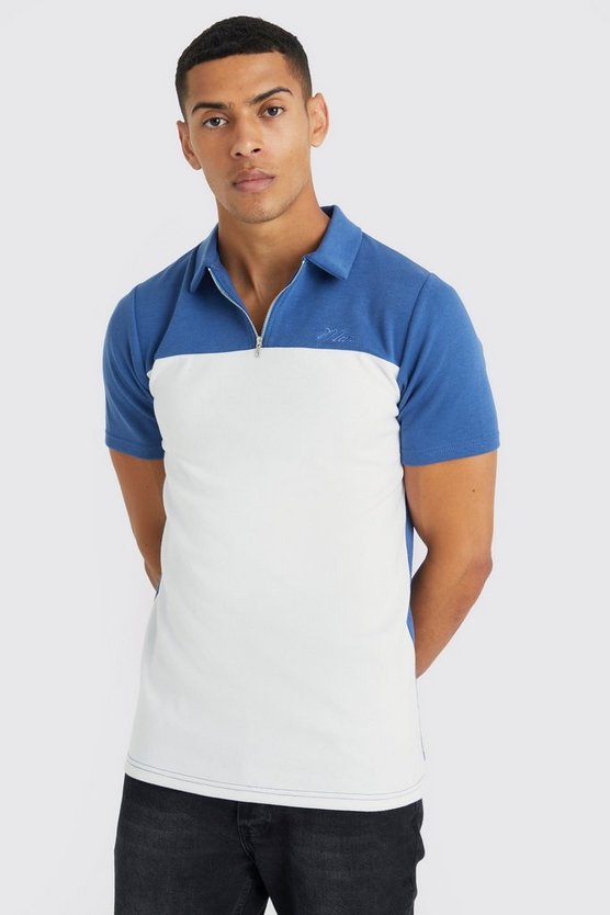 Slim-Fit Colorblock Poloshirt