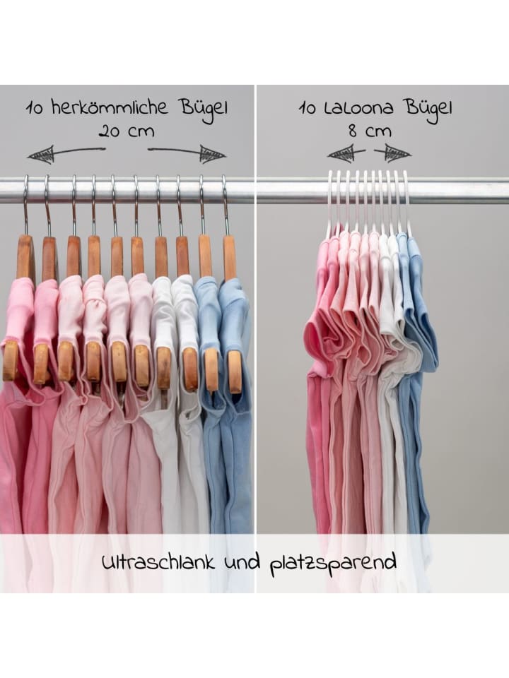 LaLoona Kleiderbügel für Babys und Kinder (22 Stück) - Bunt günstig kaufen onesize