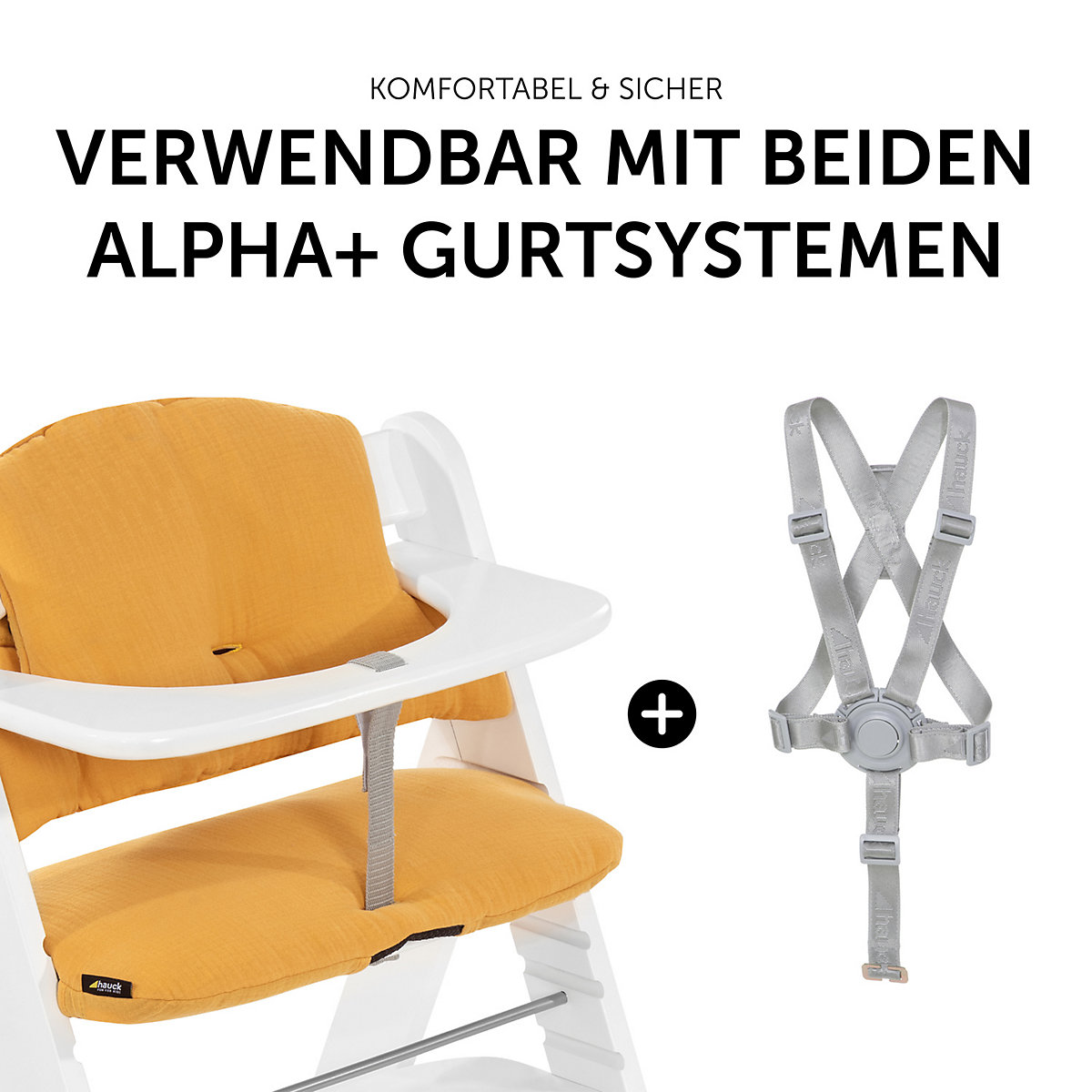 Sitzauflage Alpha Highchair Pad Select, Musselin Honey