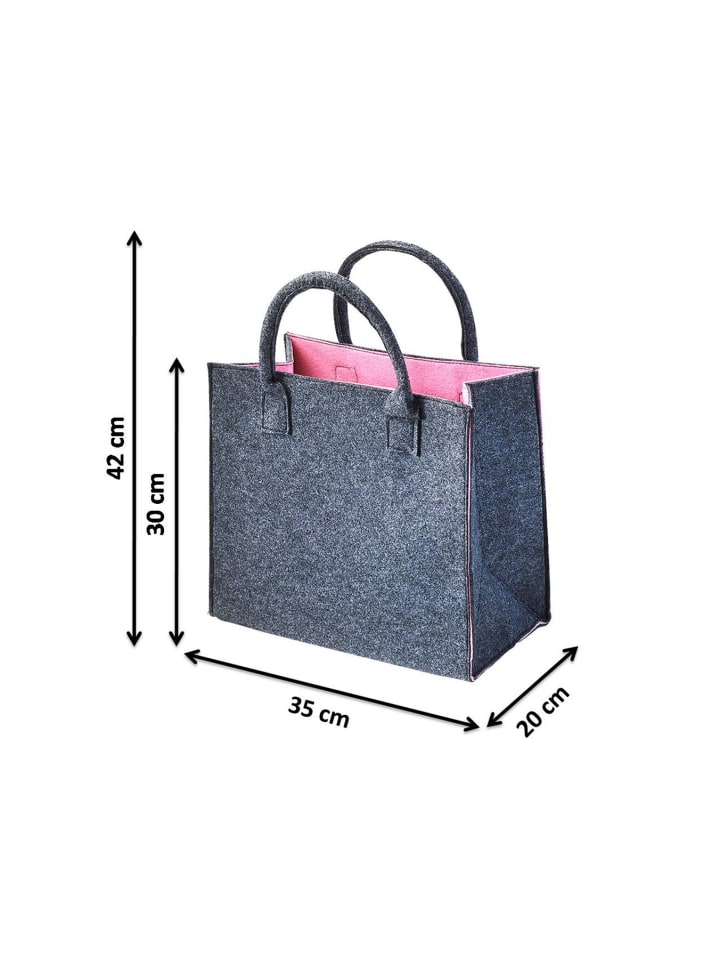 kobolo Einkaufstasche PINKFELTSHOP in Grau günstig kaufen onesize