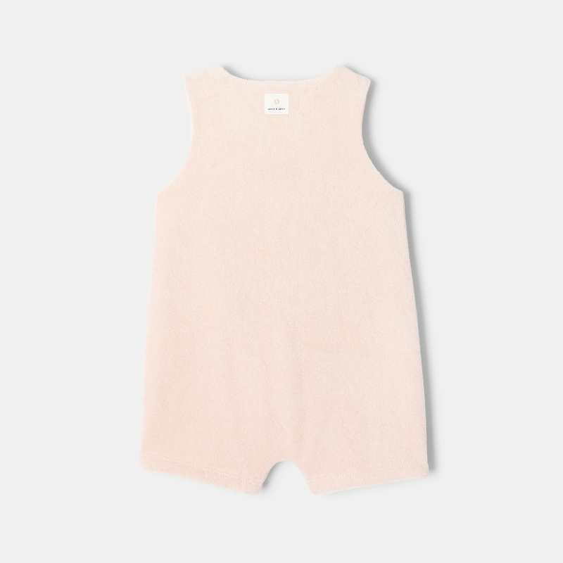 Combinaison en coton éponge rose naissance Absorba