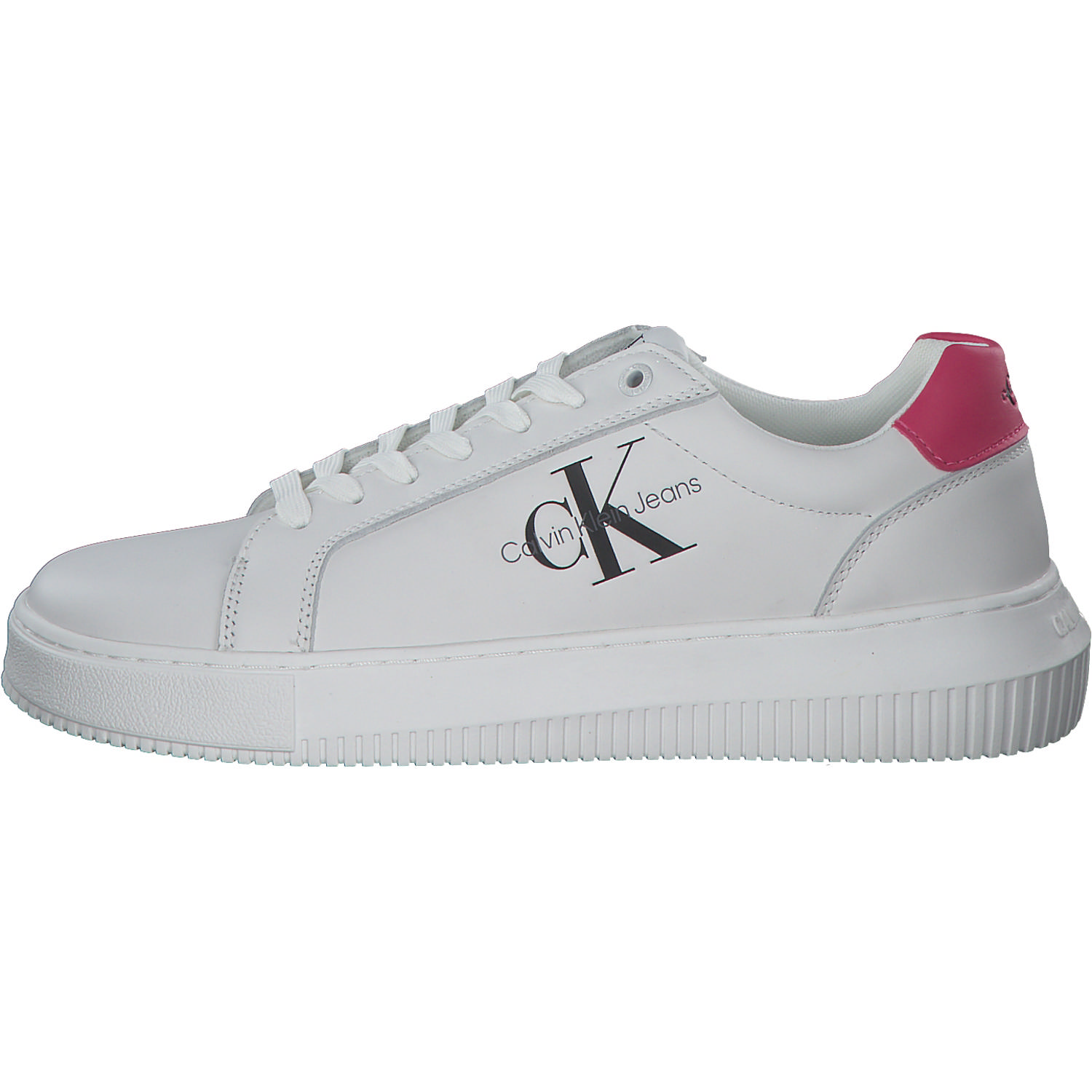 Calvin Klein YW0YW00823, Sneakers Low, Damen, white / raspberry