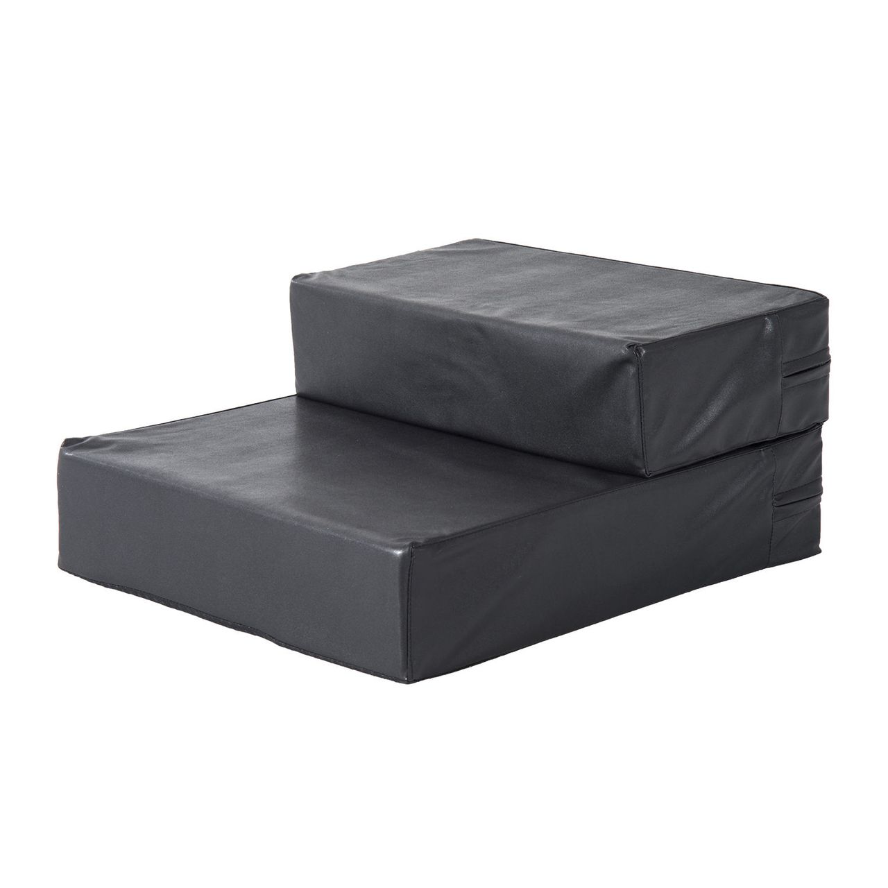 PawHut Tiertreppe Tierunterlage Klappbar Hundetreppe Treppe Unterlage für Katzen und Hunde Schwarz L45 x B39 x H20 cm