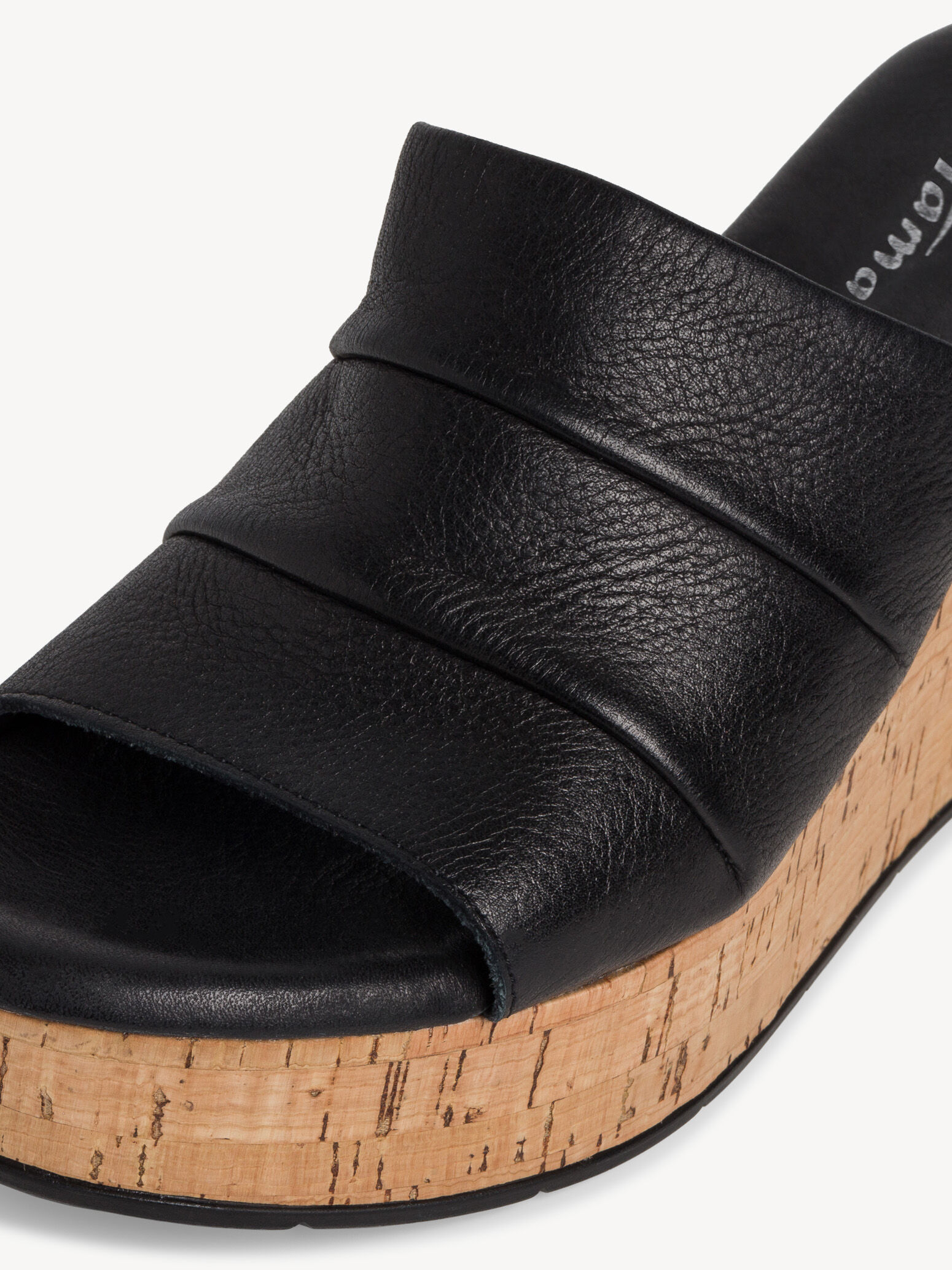 Mule en cuir - noir