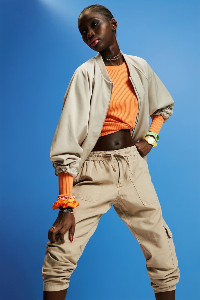 Cargohose aus Materialmix mit TENCEL™
