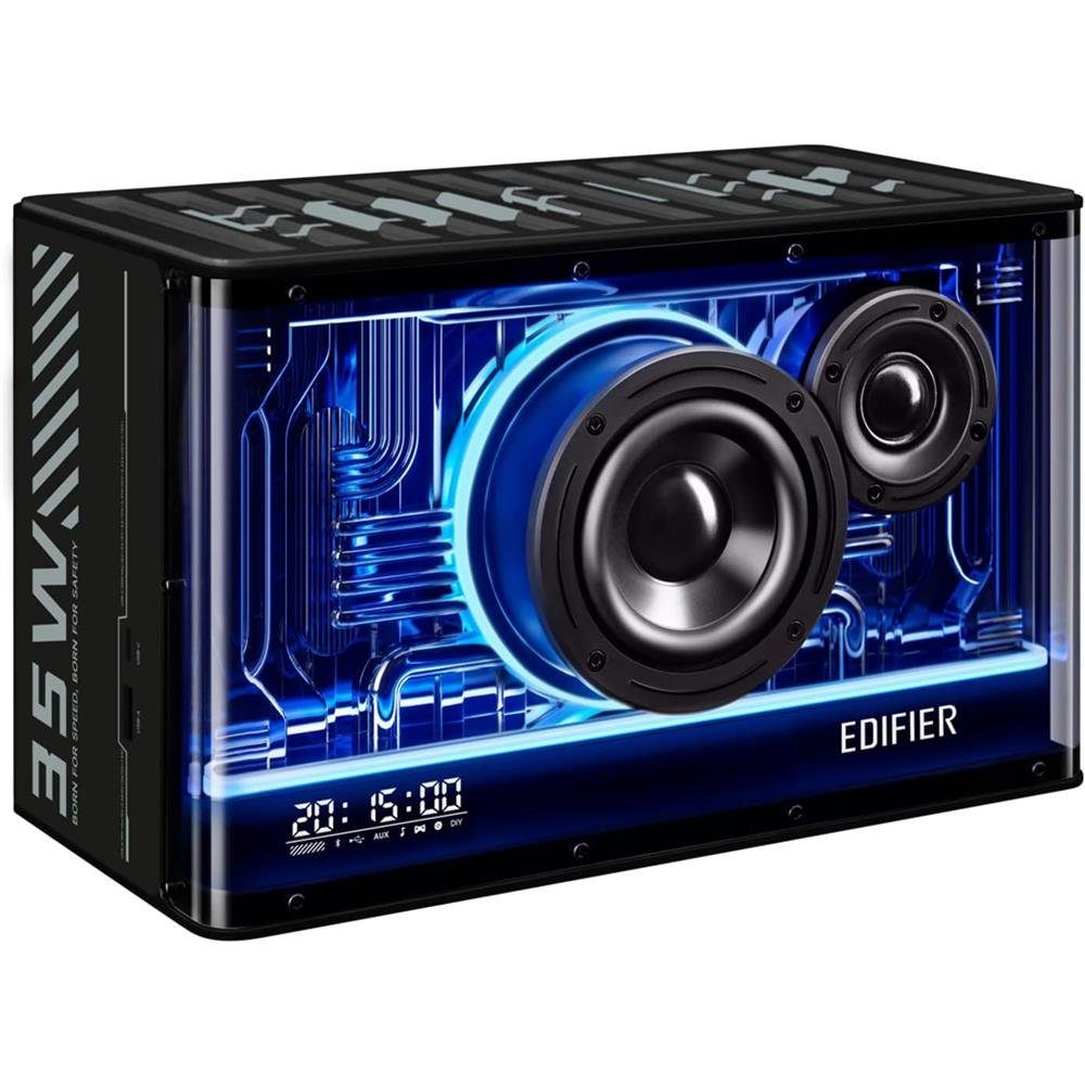 Edifier® QD35 Bluetooth-Lautsprechersystem Schwarz Lautsprechersystem (Bluetooth, 40 W, mit RGB-Lichteffekten und zwei Ladeanschlüssen)