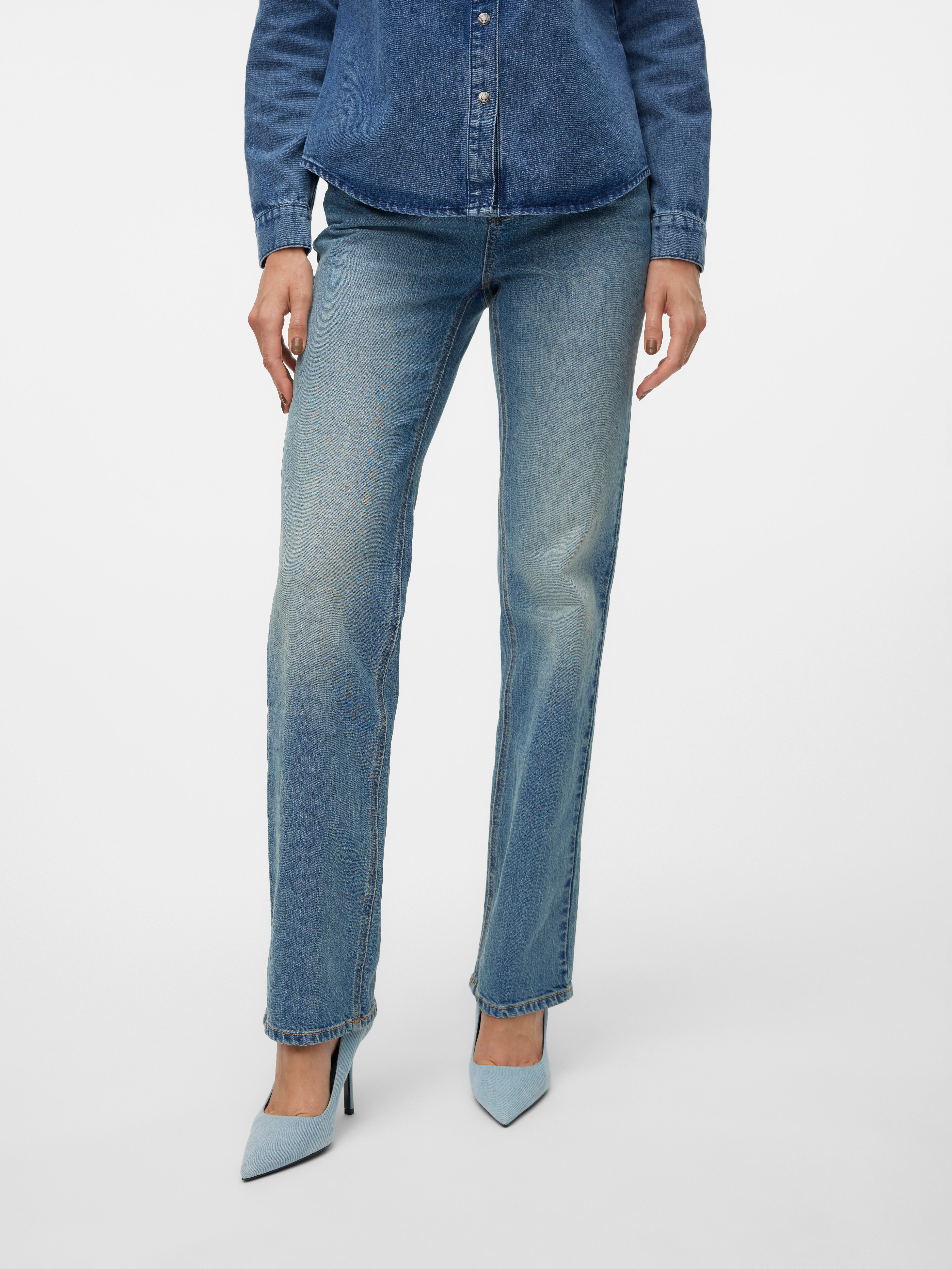 VMTESSA Hohe Taille Gerade geschnitten Jeans