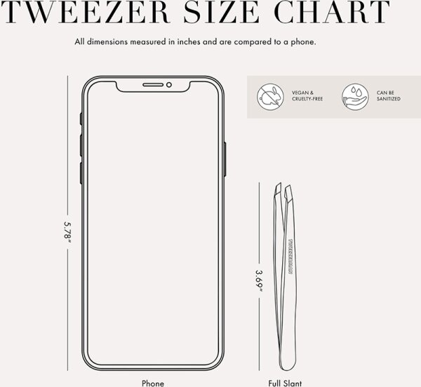 Tweezerman Slant Tweezer - Schräge Pinzette, Dusted Onyx Pinzette