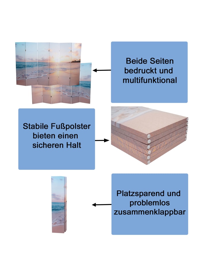 MCW Foto-Paravent A83, 180x244cm Ocean günstig kaufen onesize
