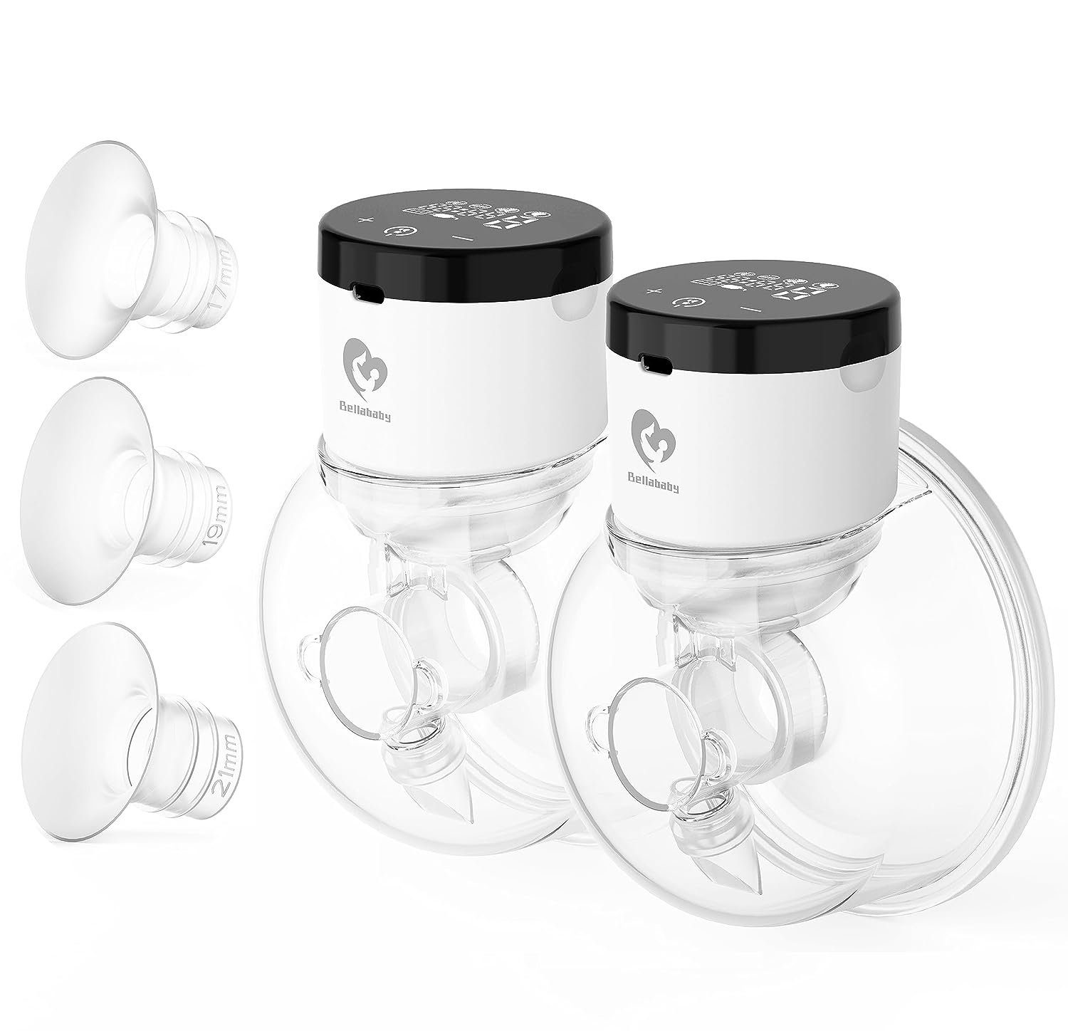 JUNG Elektrische Doppelmilchpumpe Bellababy elektrische Doppelmilchpumpe, mit Touchscreen-LCD-Display, Handmilchpumpe, Abpumpen Muttermilch, Milch, Stillen Brust Mutter, Muttermilchpumpe, Muttermilch Behälter, Flasche, LCD-Display, tragbare, Mobil, i