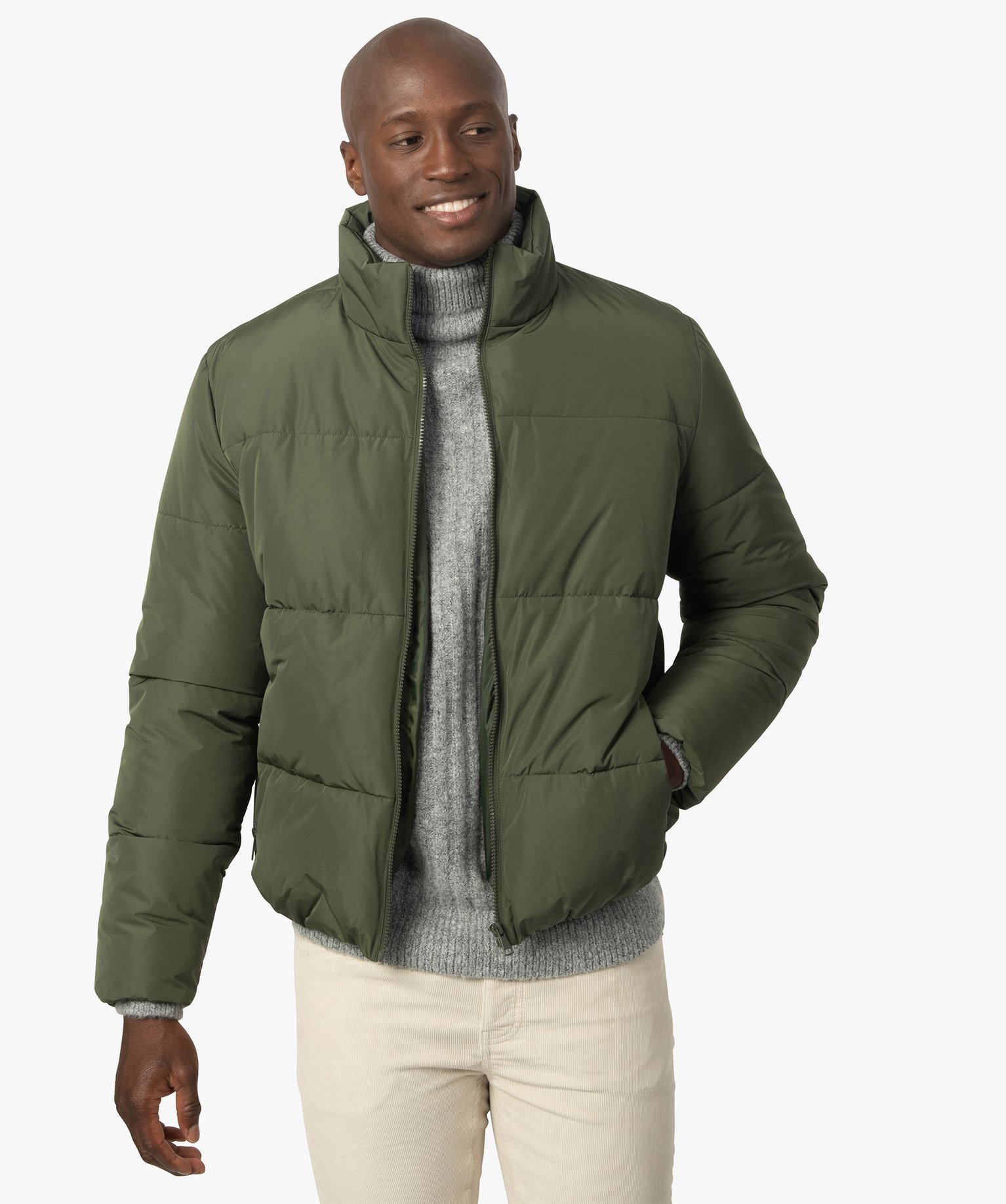 Blouson matelassé homme avec col montant | GEMO