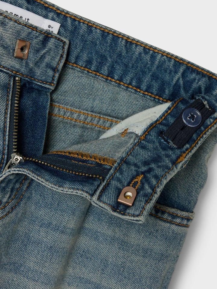 name it Wide Leg Jeans NKFBELLA SKATER XWIDE JEANS 3111-ZA in vintage medium blue denim günstig kaufen