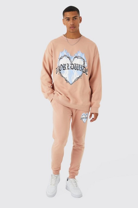 Oversize Trainingsanzug mit Print