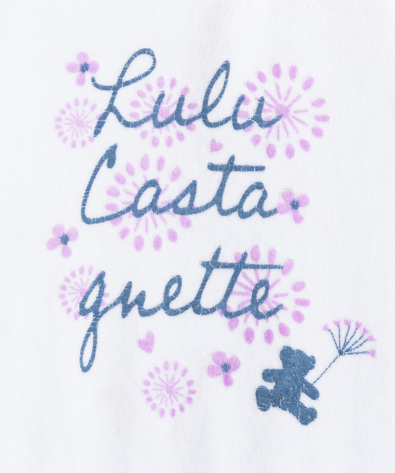 Pyjama bébé en velours imprimé col Claudine - LuluCastag... blanc | GEMO