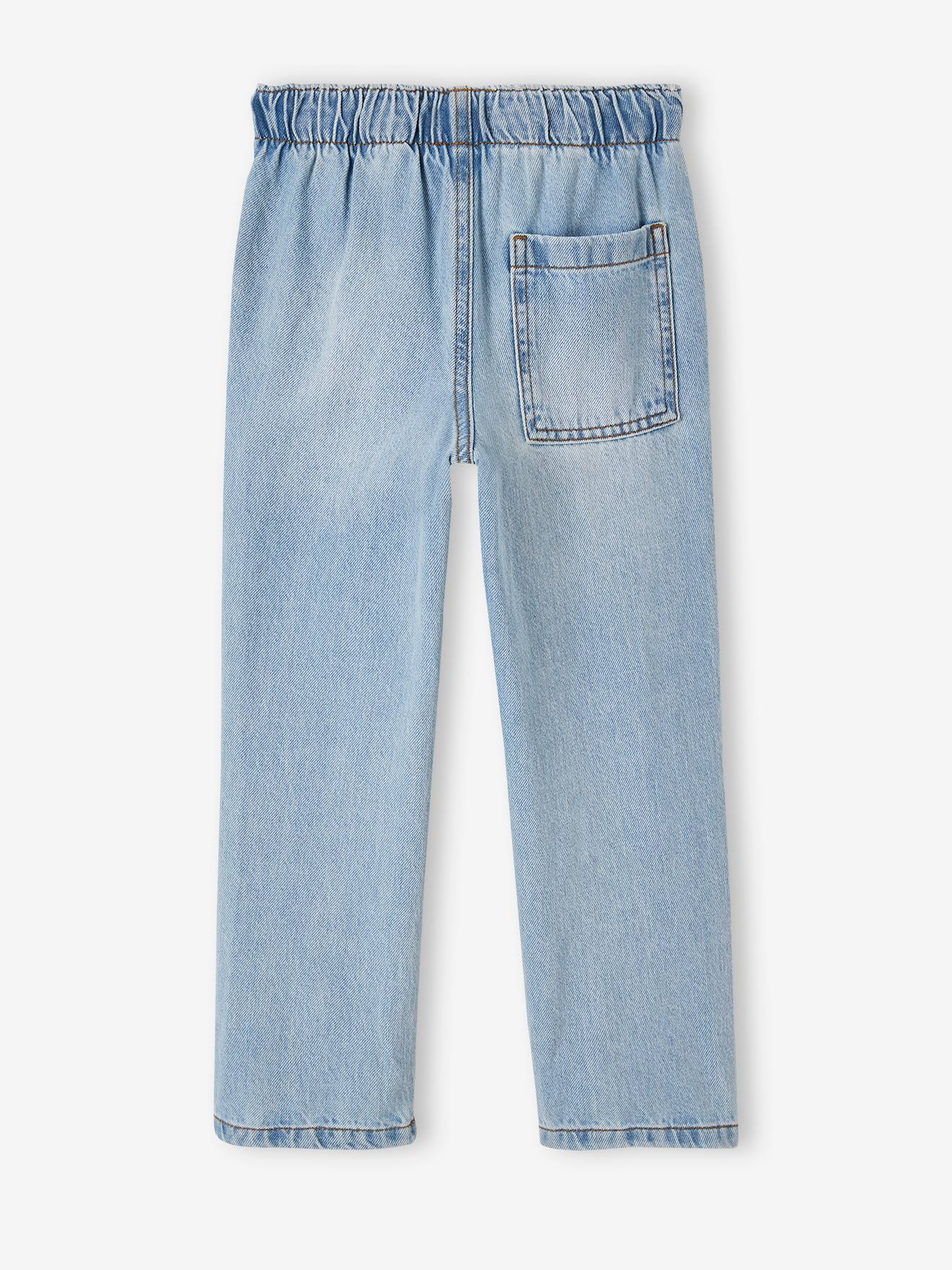 Vertbaudet Weite Jungen Jeans mit Schlupfbund Oeko-Tex - grauer denim