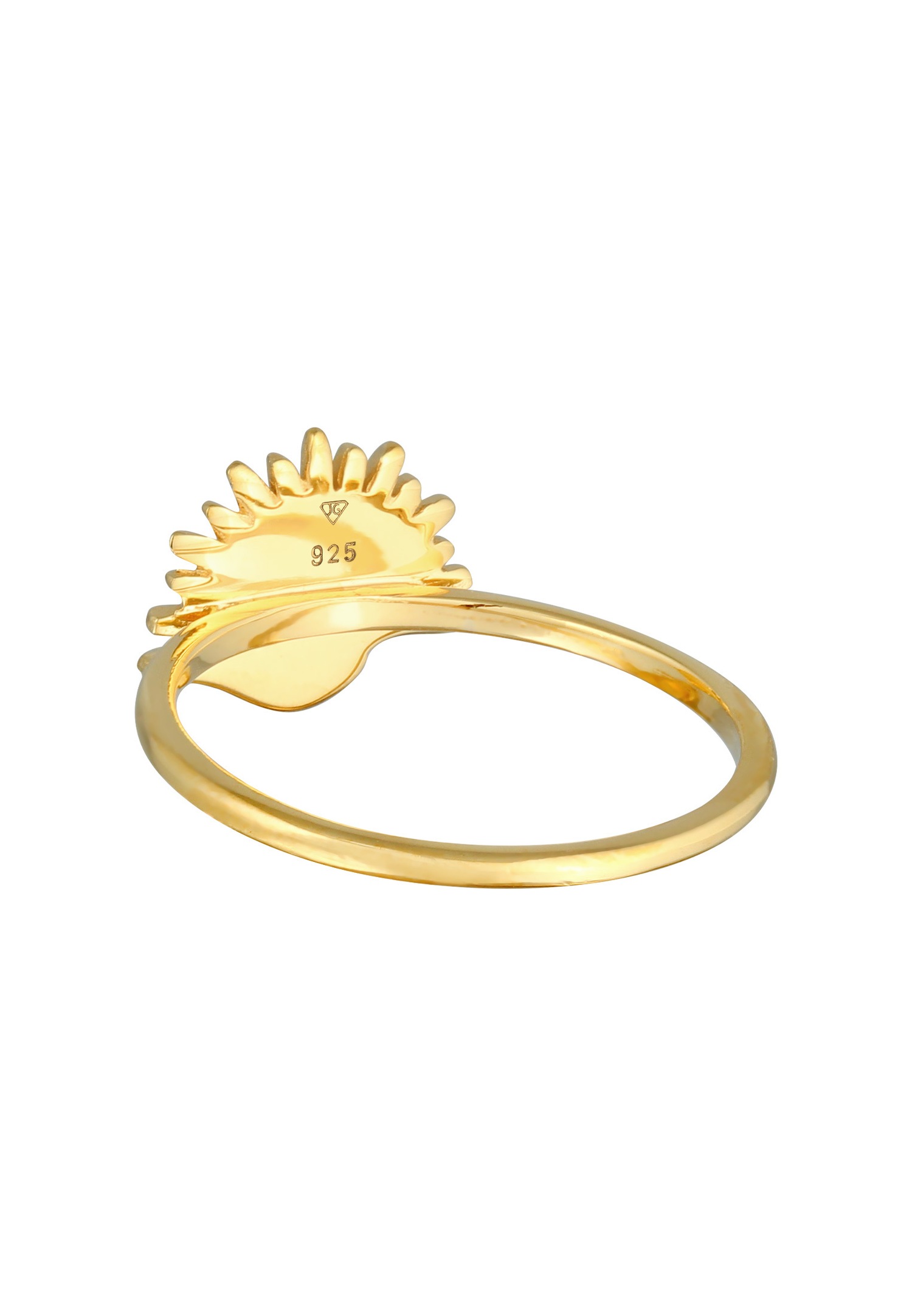 Elli, Trendbloggerin für den Boho-Sonnenlook für Damen, mit Mondstein in 925er Sterlingsilber, vergoldet