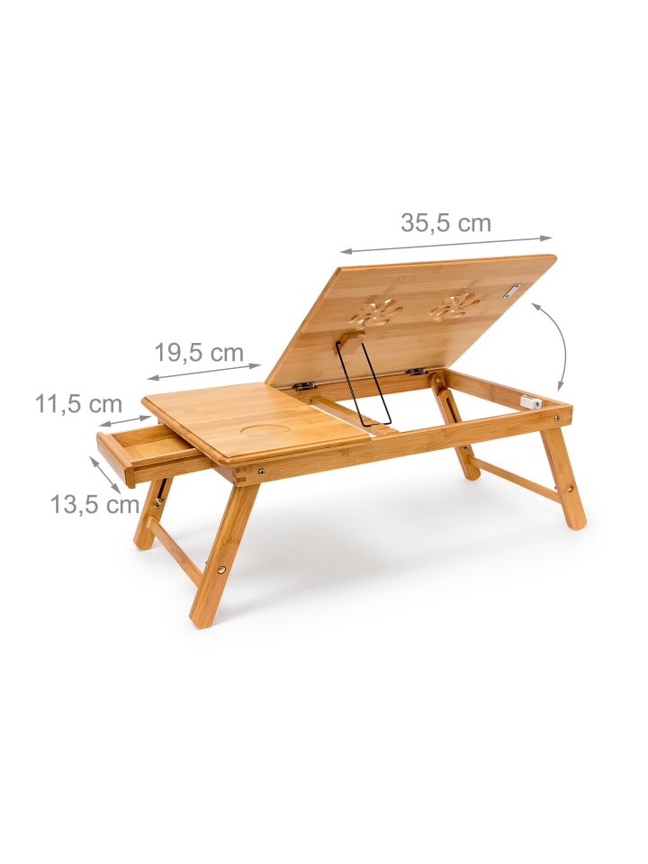 relaxdays Betttablett in Natur- (B)72,5 x (H)30,5 x (T)35 cm günstig kaufen onesize