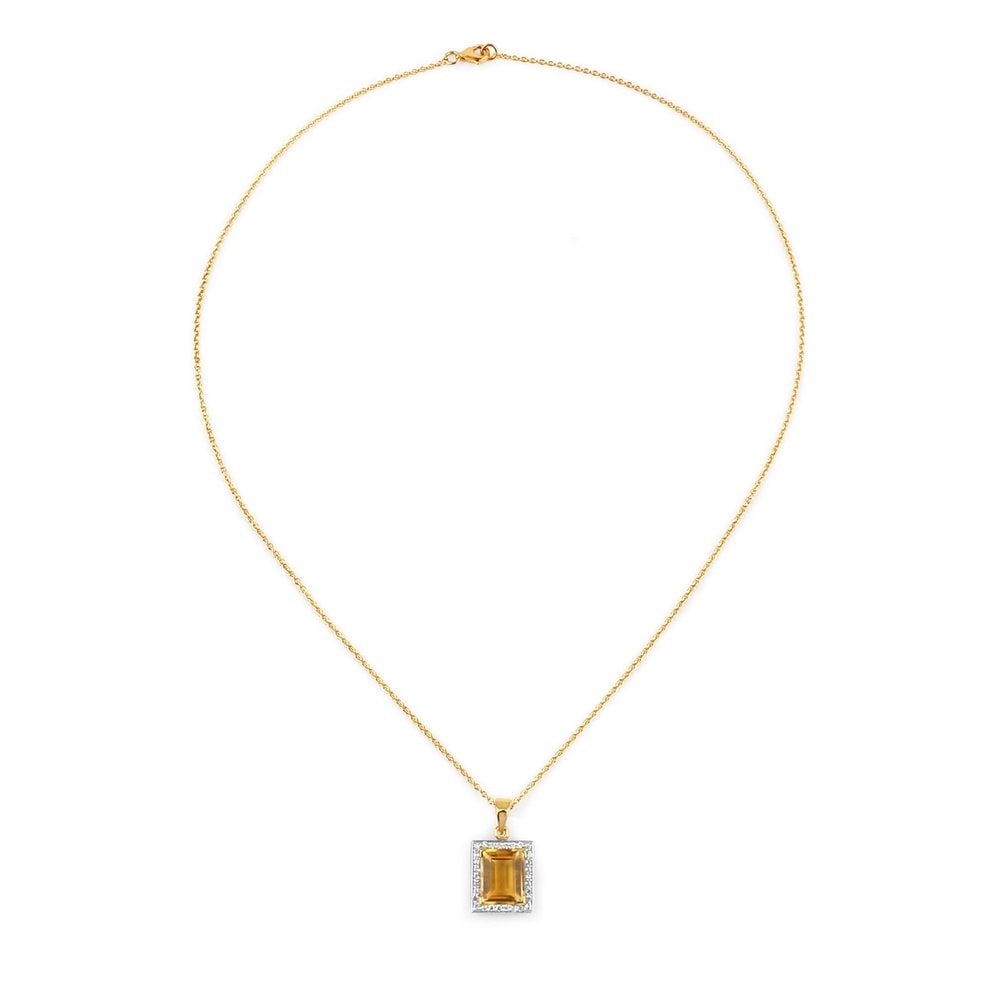 Rafaela Donata Chaîne Argent sterling Citrine en Or jaune Bijoux