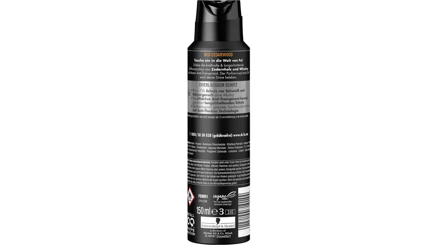 FA Deospray 150 ml Men Red Cedarwood 150 ml