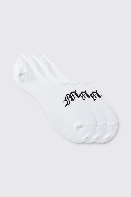 3er-Pack unsichtbare Gothic Man Socken