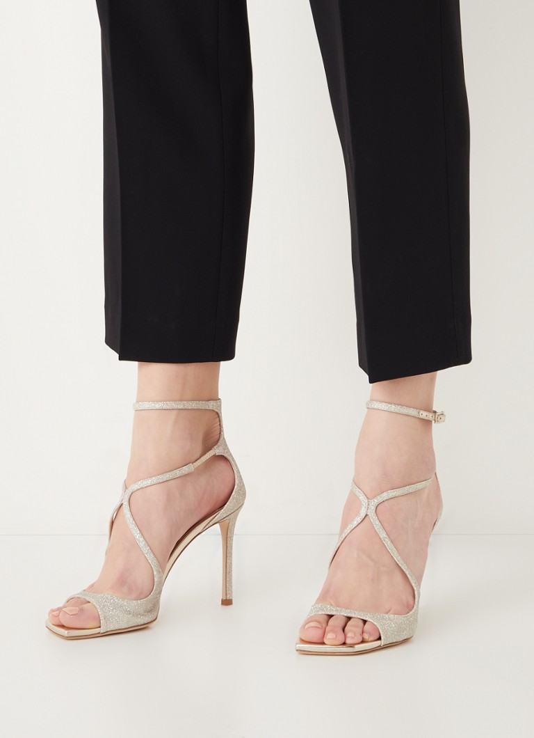 Sandale Jimmy Choo Asia din piele strălucitoare