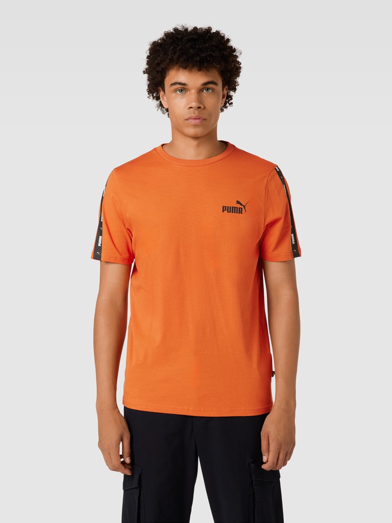 T-Shirt mit Galonstreifen in rostrot