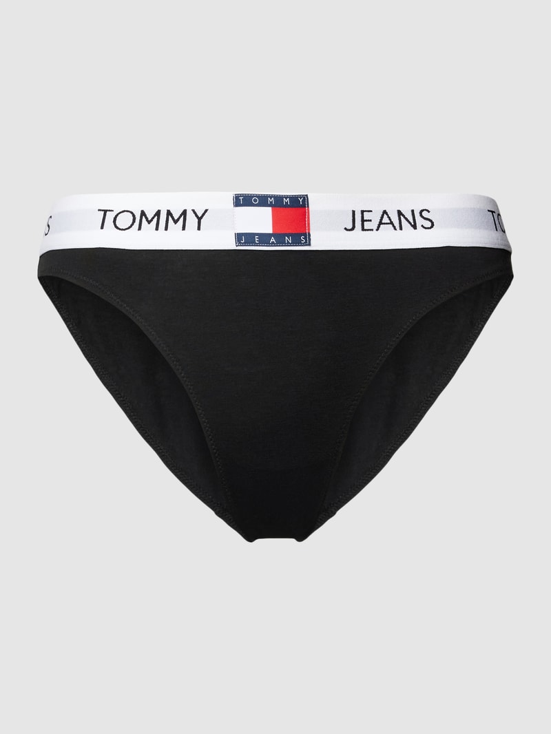 Slip mit elastischem Logo-Bund Modell 'HERITAGE' in schwarz