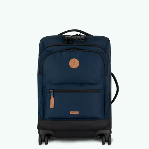 Reykjavik Small 4-Wheel Soft Suitcase, Navy Blue